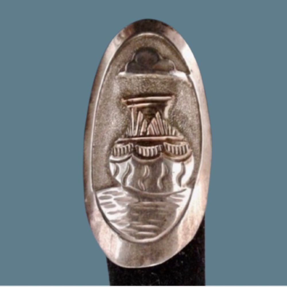 Navajo Richard Thomas 12 K GF/Sterling Storyteller Ring Vintage Native American